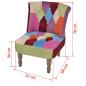 Preview: Französische Stühle 2 Stk. Patchwork-Design Stoff