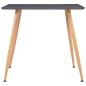 Preview: Esstisch Grau und Eichefarben 80,5x80,5x73 cm MDF