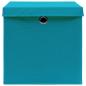 Preview: Aufbewahrungsboxen mit Deckeln 10Stk. Babyblau 32x32x32cm Stoff