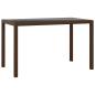 Preview: 3-tlg. Garten-Essgruppe mit Kissen Poly Rattan Braun