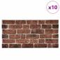 Preview: Wandpaneele 10 pcs Braunes Ziegel 100 x 50 cm EPS-Schaum