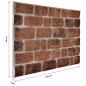 Preview: Wandpaneele 10 pcs Braunes Ziegel 100 x 50 cm EPS-Schaum