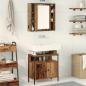 Preview: ARDEBO.de - Badezimmermöbel-Set mit Regal mit Tür 2 pcs Braun Holzwerkstoff