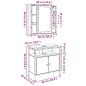 Preview: Badezimmermöbel-Set mit Regal mit Tür 2 pcs Braun Holzwerkstoff