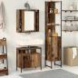 Preview: ARDEBO.de - Badezimmermöbel-Set mit Regal 3 pcs Altholz Holzwerkstoff
