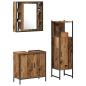 Preview: Badezimmermöbel-Set mit Regal mit Tür 3 pcs Braun Holzwerkstoff