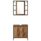 Preview: Badezimmermöbel-Set mit Regal mit Tür 3 pcs Braun Holzwerkstoff