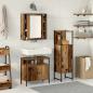 Preview: ARDEBO.de - Badezimmermöbel-Set mit Regal mit Tür 3 pcs Braun Holzwerkstoff