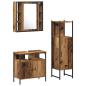 Preview: Badezimmermöbel-Set mit Regal mit Tür 3 pcs Braun Holzwerkstoff