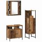 Preview: Badezimmermöbel-Set mit Regal mit Tür 3 pcs Braun Holzwerkstoff