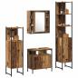Preview: ARDEBO.de - Badezimmermöbel-Set mit Regal 4 pcs Altholz Holzwerkstoff