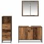 Preview: Badezimmermöbel-Set 3 stk. Altholz 90 x 33 x 60 cm