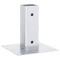 Preview: Pfostenträger Quadratisch 4Stk. Silber 46x46mm Verzinkter Stahl
