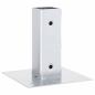 Preview: Pfostenträger Quadratisch 4Stk. Silber 51x51mm Verzinkter Stahl