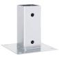 Preview: Pfostenträger Quadratisch 4Stk. Silber 61x61mm Verzinkter Stahl