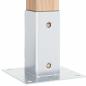 Preview: Pfostenträger Quadratisch 4Stk. Silber 61x61mm Verzinkter Stahl