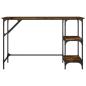 Preview: Schreibtisch Räuchereiche 120x50x75 cm Metall Holzwerkstoff