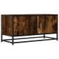 Preview: TV-Schrank Räuchereiche 80x34,5x40 cm Holzwerkstoff und Metall