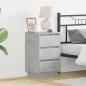 Preview: ARDEBO.de - Nachttisch Beton Grau 39 x 34,5 x 65 cm Holzwerkstoff