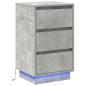Preview: Nachttisch Beton Grau 39 x 34,5 x 65 cm Holzwerkstoff