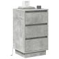 Preview: Nachttisch Beton Grau 39 x 34,5 x 65 cm Holzwerkstoff