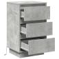Preview: Nachttisch Beton Grau 39 x 34,5 x 65 cm Holzwerkstoff