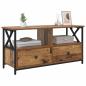Preview: TV-Schränk Altholz 90 x 33 x 45 cm Ingenieure Holz und Stahl