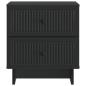 Preview: Nachttisch Schwarz 43 x 34,5 x 47,5 cm Holzwerkstoff
