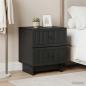 Preview: ARDEBO.de - Nachttisch 2 stk. Schwarz 43 x 34,5 x 47,5 cm Holzwerkstoff