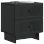 Preview: Nachttisch 2 stk. Schwarz 43 x 34,5 x 47,5 cm Holzwerkstoff