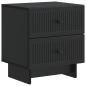 Preview: Nachttisch 2 stk. Schwarz 43 x 34,5 x 47,5 cm Holzwerkstoff