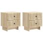 Preview: Nachttisch 2 stk. Sonoma-Eiche 43 x 34,5 x 47,5 cm