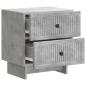 Preview: Nachttisch Betongrau 43 x 34,5 x 47,5 cm Holzwerkstoff