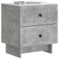 Preview: Nachttisch 2 stk. Betongrau 43 x 34,5 x 47,5 cm Holzwerkstoff