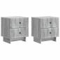 Preview: Nachttisch 2 stk. Graues Sonoma 43 x 34,5 x 47,5 cm