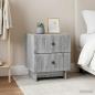 Preview: Nachttisch 2 stk. Graues Sonoma 43 x 34,5 x 47,5 cm