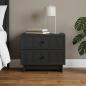 Preview: ARDEBO.de - Nachttisch Schwarz 62 x 34,5 x 47,5 cm Holzwerkstoff