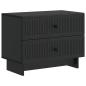 Preview: Nachttisch Schwarz 62 x 34,5 x 47,5 cm Holzwerkstoff