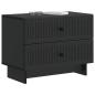 Preview: Nachttisch Schwarz 62 x 34,5 x 47,5 cm Holzwerkstoff