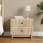 Preview: ARDEBO.de - Nachttisch Sonoma-Eiche 62 x 34,5 x 47,5 cm Holzwerkstoff
