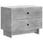 Preview: Nachttisch Betongrau 62 x 34,5 x 47,5 cm Holzwerkstoff