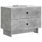 Preview: Nachttisch Betongrau 62 x 34,5 x 47,5 cm Holzwerkstoff