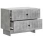 Preview: Nachttisch Betongrau 62 x 34,5 x 47,5 cm Holzwerkstoff