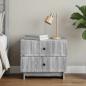 Preview: ARDEBO.de - Nachttisch Sonoma-Grau 62 x 34,5 x 47,5 cm Holzwerkstoff