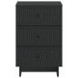 Preview: Nachttisch Schwarz 43 x 41 x 66,5 cm Holzwerkstoff