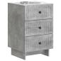Preview: Nachttisch Betongrau 43 x 41 x 66,5 cm Holzwerkstoff