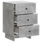 Preview: Nachttisch Betongrau 43 x 41 x 66,5 cm Holzwerkstoff