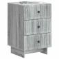 Preview: Nachttisch Graues Sonoma 43 x 41 x 66,5 cm Holzwerkstoff