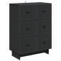 Preview: Schubladenschrank 66 x 34,5 x 90 cm Holzwerkstoff Schwarz