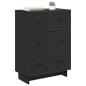Preview: Schubladenschrank 66 x 34,5 x 90 cm Holzwerkstoff Schwarz